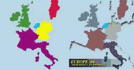 Карта Европы до (а)